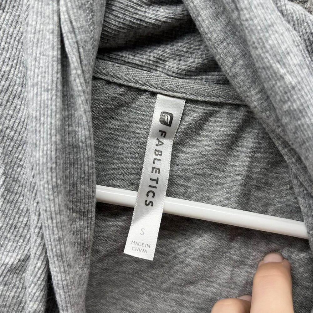 Fabletics Jacket Womens Small Gray Open Front Lig… - image 4